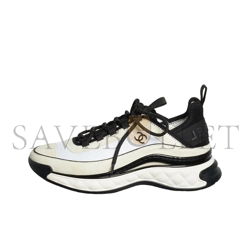 CHANEL SNEAKERS FABRIC & SUEDE CALFSKIN WHITE G39070 Y56144 0Q241